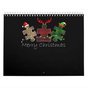 Calendario autista  Feliz Navidad Autism Puzzle Pizzle