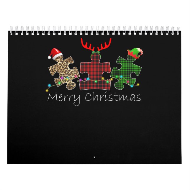 Calendario autista| Feliz Navidad Autism Puzzle Pizzle (Tapa)