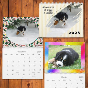 Calendario Aventuras de tu perro Foto personalizada