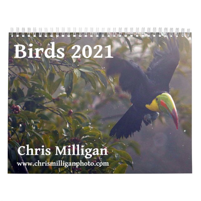 Calendario Aves 2021 de Chris Milligan (Tapa)