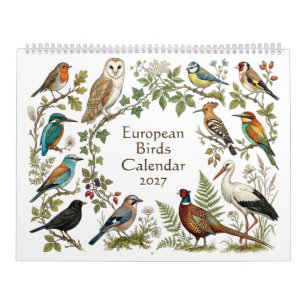 Calendario Aves Europeas - Dos Página 2027