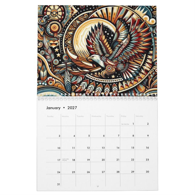 Calendario Aves nativas estadounidenses (Jan 2027)
