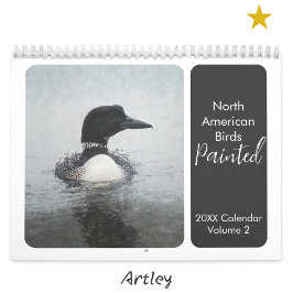 Calendario Aves pintadas de Norteamérica y vida silvestre