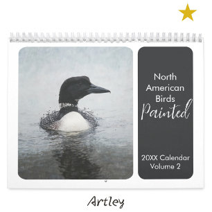 Calendario Aves pintadas de Norteamérica y vida silvestre