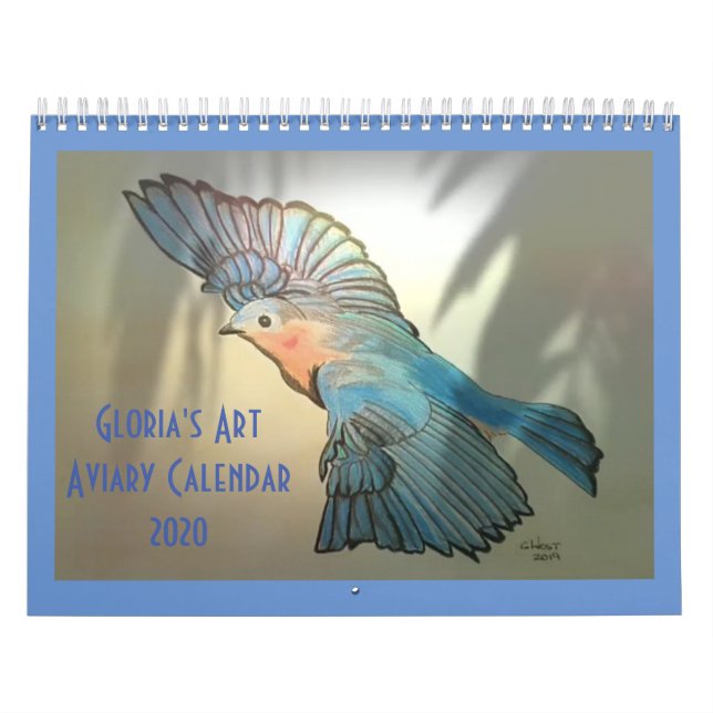 Calendario Aviario de Arte de Gloria 2020 (Tapa)
