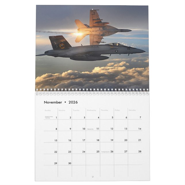 Calendario Avión militar (Nov 2026)
