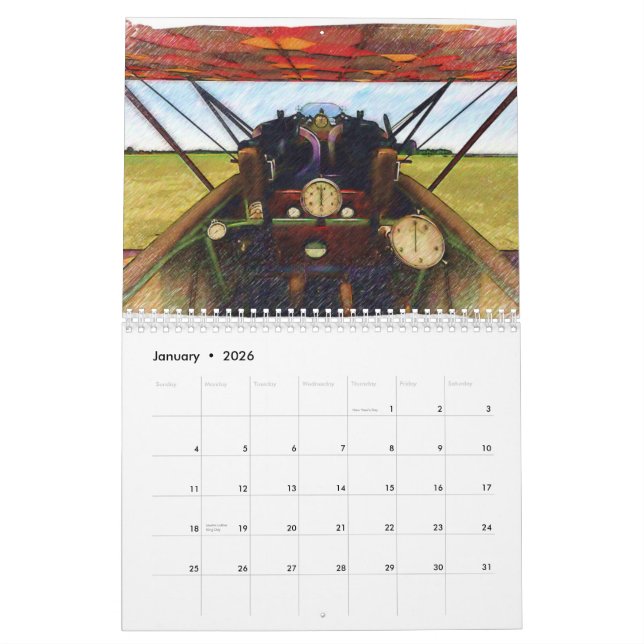 Calendario Aviones de WWI (Jan 2026)