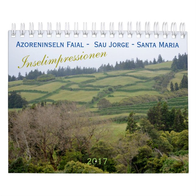 Calendario Azores para vacaciones (Tapa)