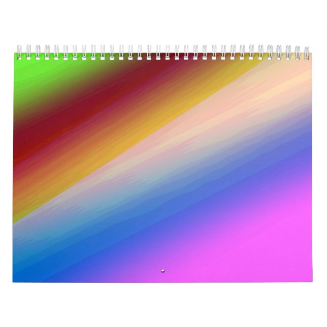 Calendario Azul arcoiris de textura abstracta patrón arte t (Tapa)