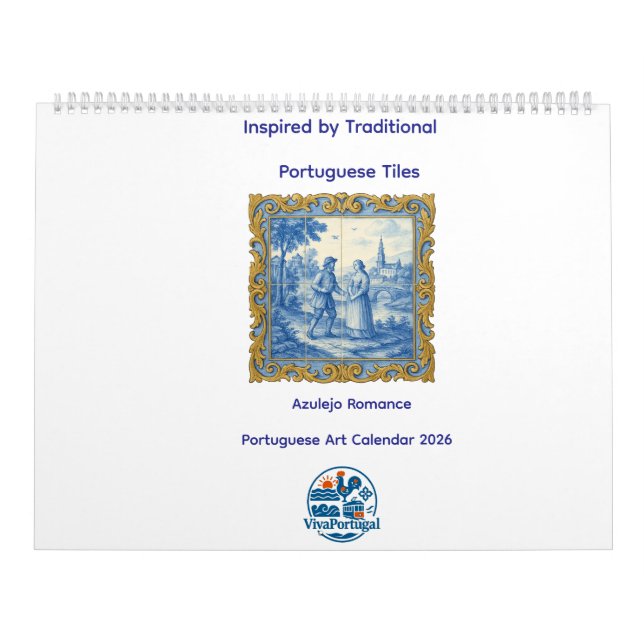 Calendario Azulejo Romance Portuguese Art Calendar 2026 (Tapa)