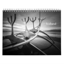 Calendario B&W de Islandia