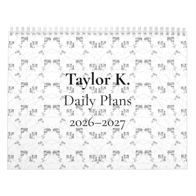 Calendario Back-to-School Minimal Line Pattern | Summer (Tapa)