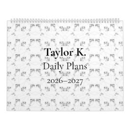 Calendario Back-to-School Minimal Line Pattern | Summer