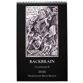 Calendario Backbrain II 2026 (Una página, Mediano)