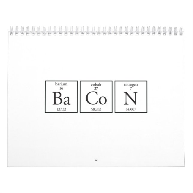 Calendario Bacon (Tapa)