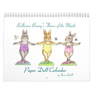 Calendario Ballerina Bunny Paper Calendar