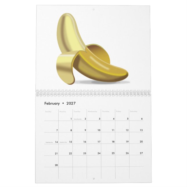 Calendario Banana - Emoji (Feb 2027)
