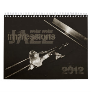 Calendario Banda de jazz de la música de los músicos de las
