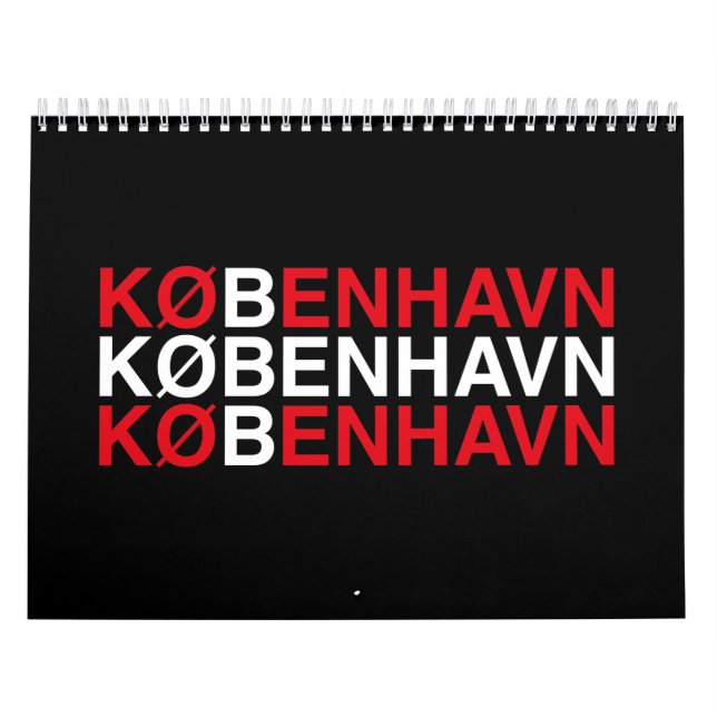 Calendario Bandera danesa de COPENHAGUE (Tapa)
