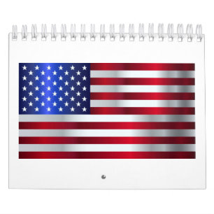Calendario Bandera de Estrellas y Banderas de Estados Unidos