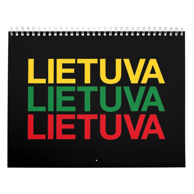 Calendario Bandera de LITHUANIA (Tapa)