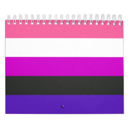 Calendario Bandera de orgullo genderfluid