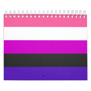 Calendario Bandera de orgullo genderfluid