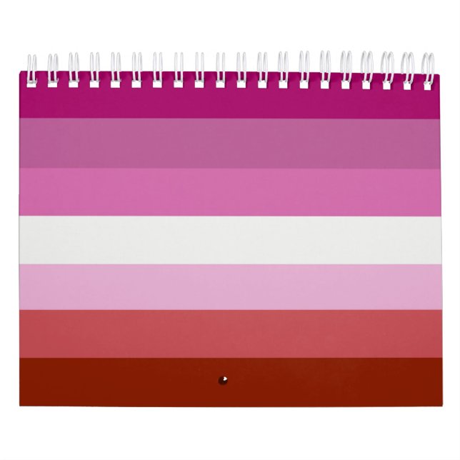 Calendario Bandera de Orgullo Lésbico (Origen) (Tapa)