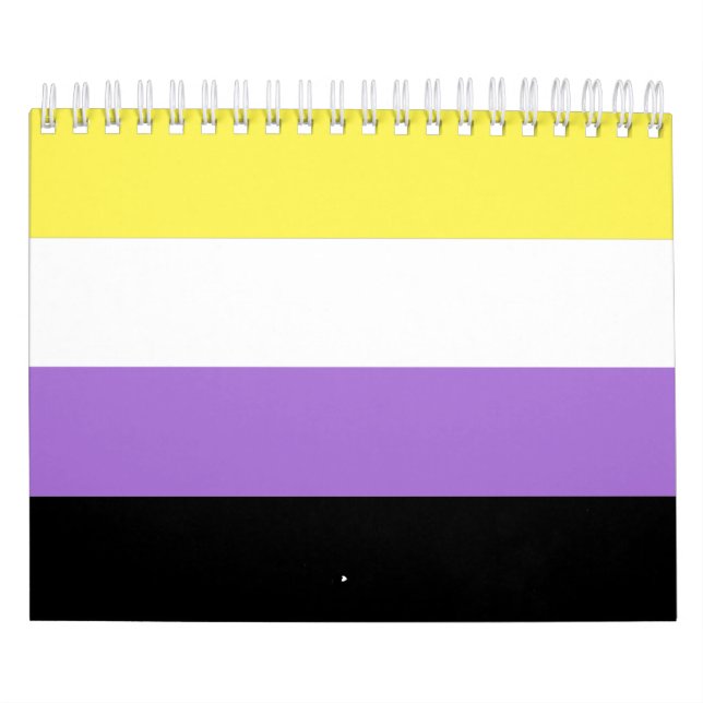 Calendario Bandera de Orgullo no binaria (Tapa)