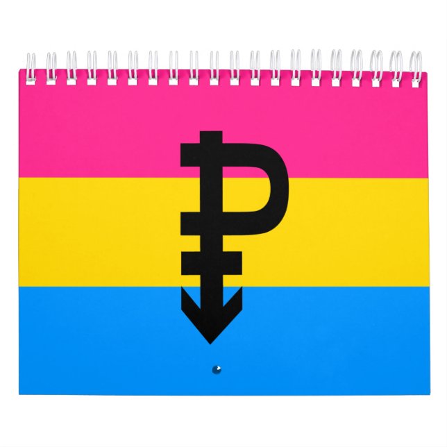 Calendario Bandera de Orgullo Pansexual (Tapa)