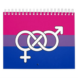 Calendario Bandera de símbolo del orgullo bisexual