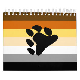 Calendario Bandera del Orgullo del Oso con Paw