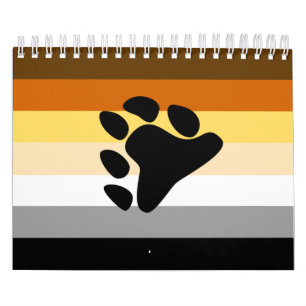 Calendario Bandera del Orgullo del Oso con Paw