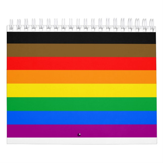 Calendario Bandera del Orgullo Iris Philly (Tapa)