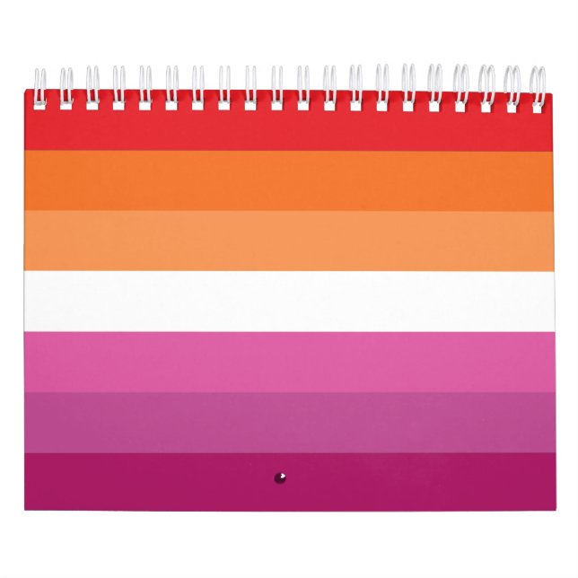 Calendario Bandera del Orgullo Lesbiano (Tapa)