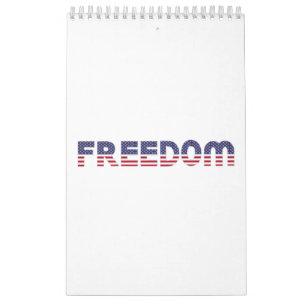Calendario Bandera estadounidense de la libertad para regalo