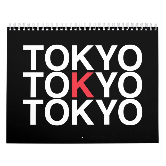 Calendario Bandera japonesa de TOKYO (Tapa)