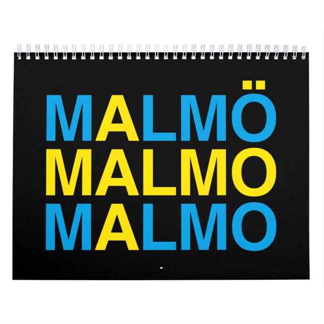 Calendario Bandera sueca MALMO (Tapa)