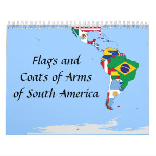 Calendario banderas de sudamérica