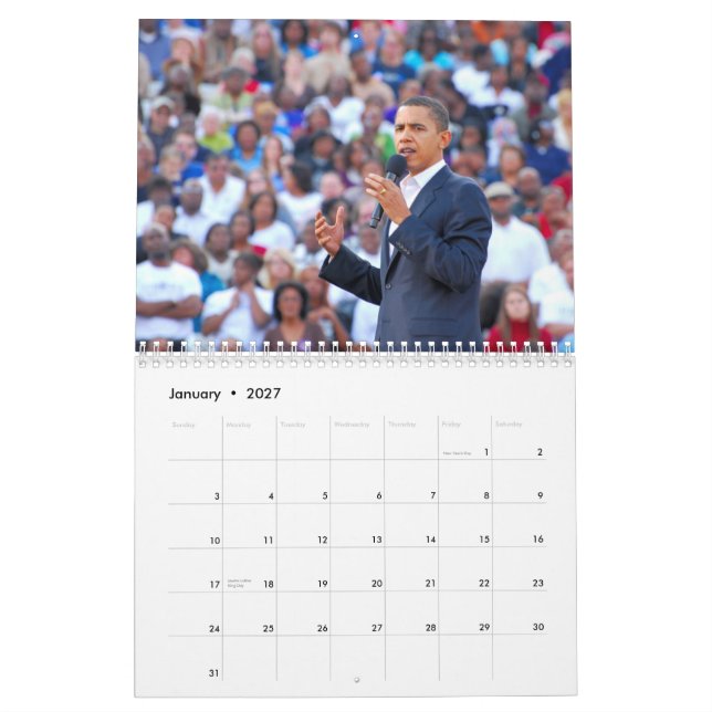 Calendario Barack Obama (Jan 2027)
