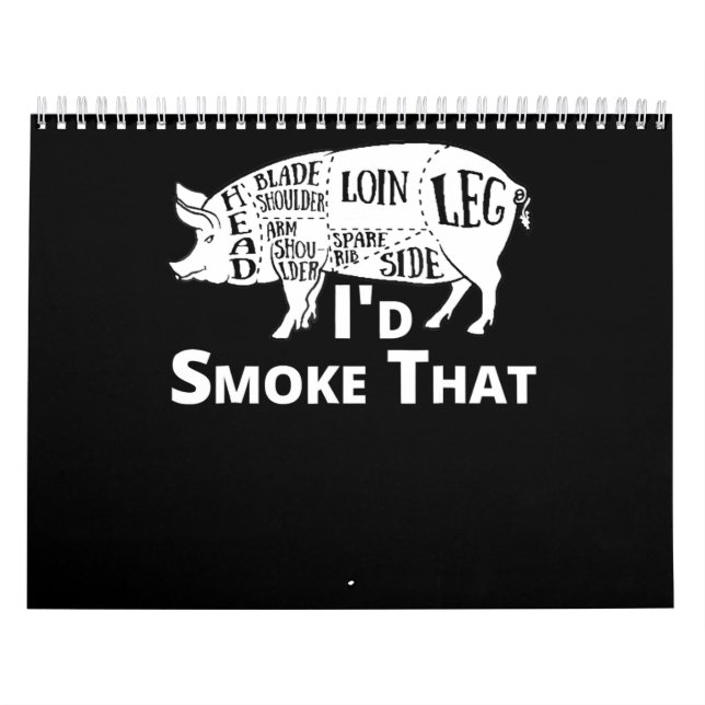 Calendario Barbacoa | BBQ Grill Pig Pork Id Humo Que Regalo H (Tapa)