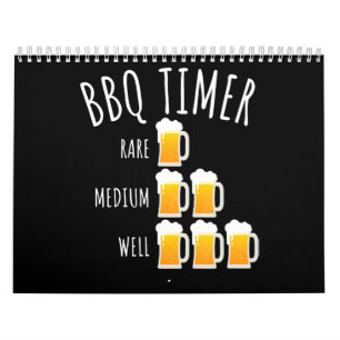Calendario Barbacoa   BBQ Timer Beer Beer Funny Grill