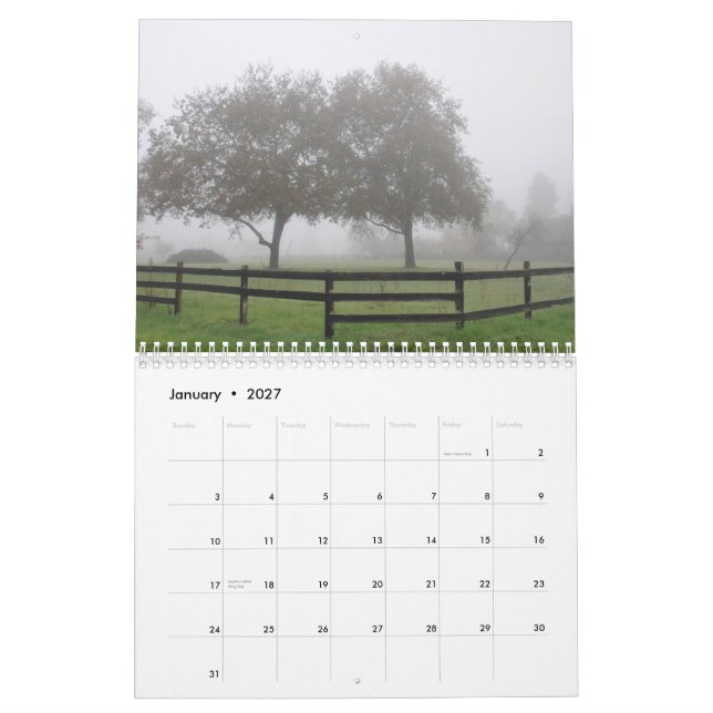 Calendario Barbara Pasillo - viajes: Hogar y en el (Jan 2027)