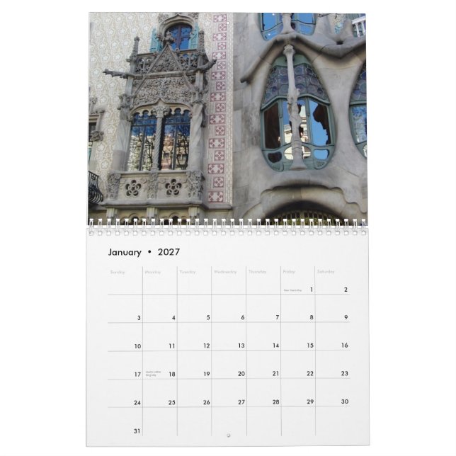 Calendario Barcelona (Jan 2027)