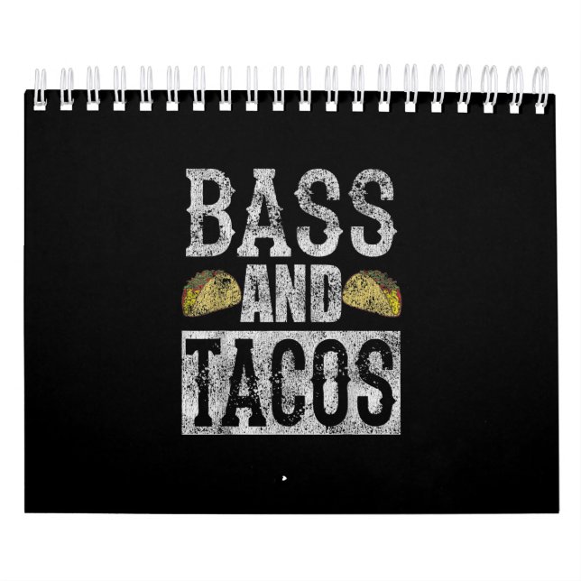 Calendario Bass Y Tacos Funny Taco Bass Guitar Molesto (Tapa)