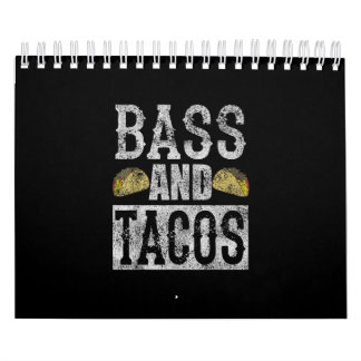 Calendario Bass Y Tacos Funny Taco Bass Guitar Molesto