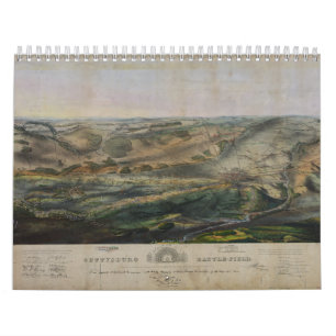 Calendario Batalla de Gettysburg por John Bachelder 1863