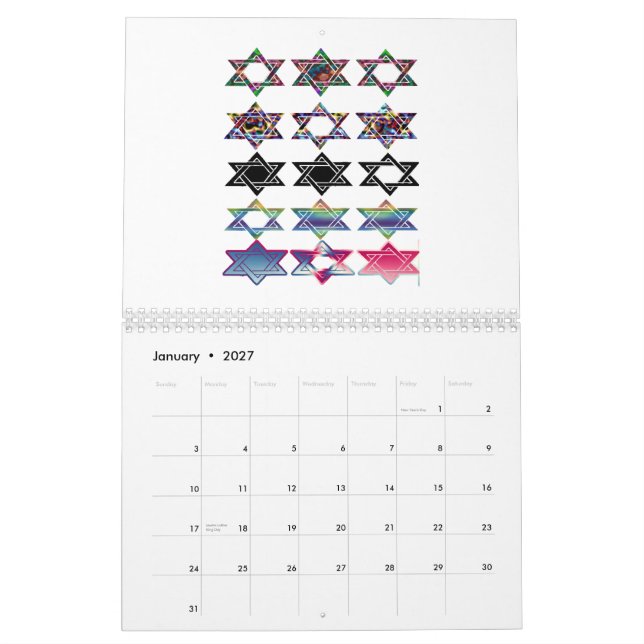 Calendario batik de la estrella (Jan 2027)