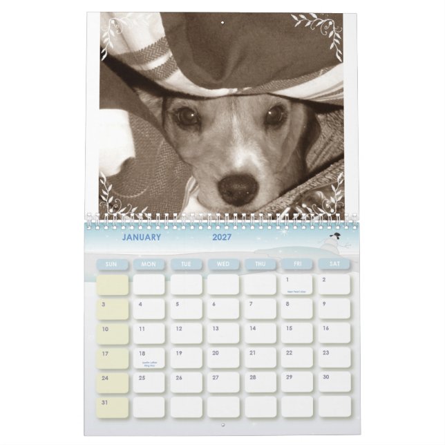 Calendario Beagle Calander (Jan 2027)