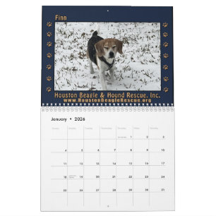 Calendario Beagles y Amigos 2026